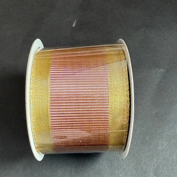 Bundle Of 8 New Decorative Fall / Holiday Wired Ribbon. Size 2.5” 10 Yards - Picture 3 of 8